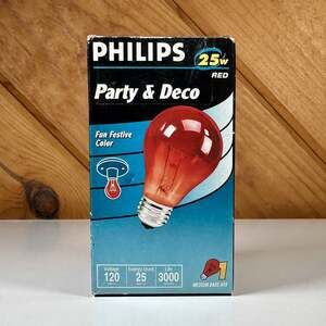 Philips Party & Deco Glass Colored Light Bulb - 25 W, New in Package